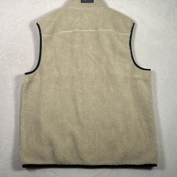 Vineyard Vines Vest Sherpa Fleece Deep Pile Stone Full Zip NWT Men Size XL - Picture 8 of 10